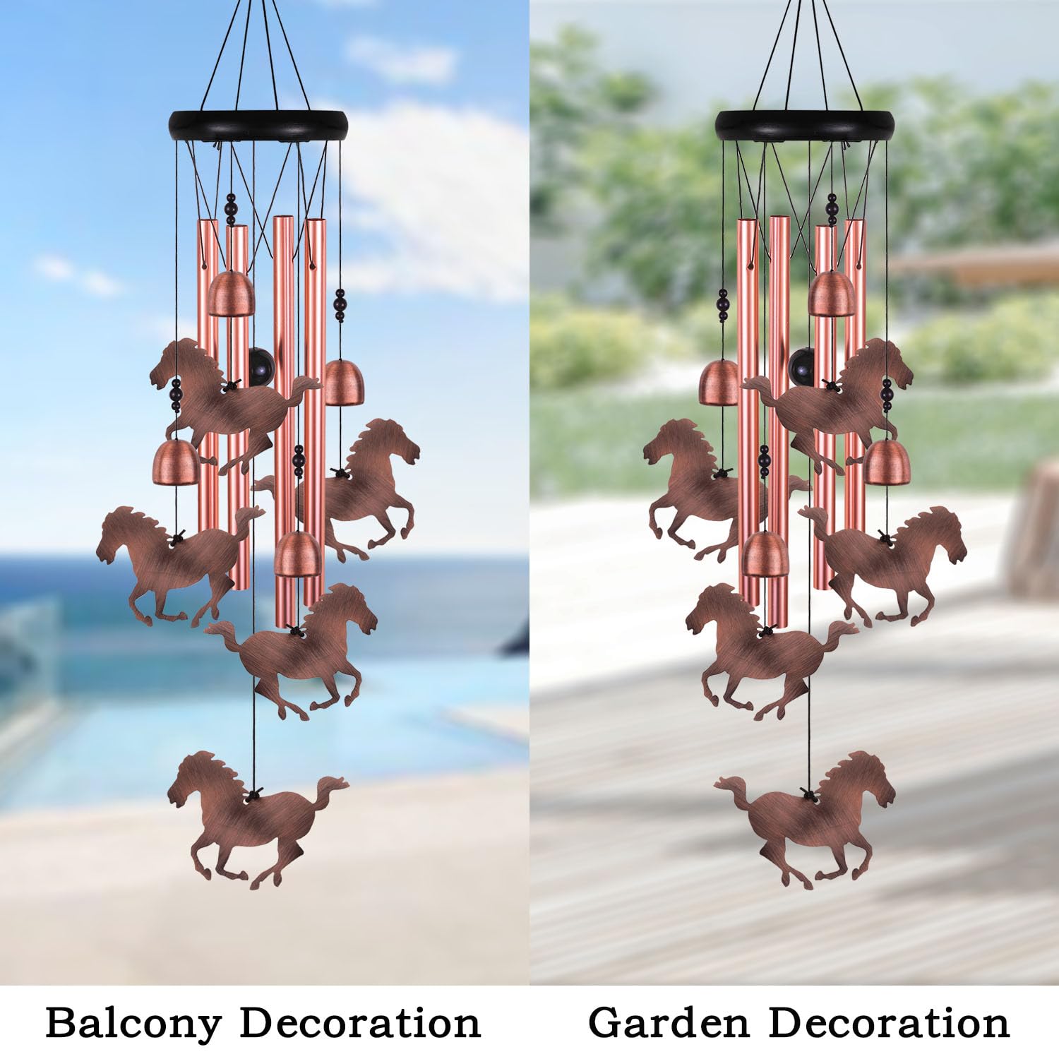 Carillons éoliens D'extérieur Pour Chevaux - Ornement En Acier