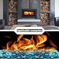 Vista 7 de Canicas de vidrio plano de 1 libra, relleno de jarrón para hoguera, guijarros de vidrio para plantas de interior, decoración de acuario, decoración