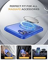 Vista 426 de Miracase Funda magnética para iPhone 14 de 6.1 pulgadas, protector de pantalla de vidrio templado integrado + protector de lente, compatible