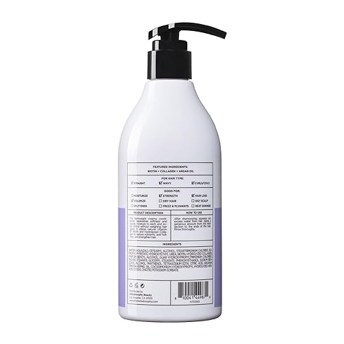 Miniatura 8 de Acondicionador de biotina y colágeno de 16.9 onzas líquidas, acondicionador para el crecimiento del cabello, repara el cabello seco y adelgazante