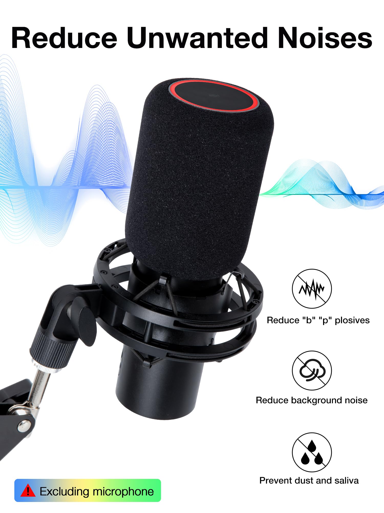 SUNMON Yeti Bras de micro avec filtre anti-pop compatible avec