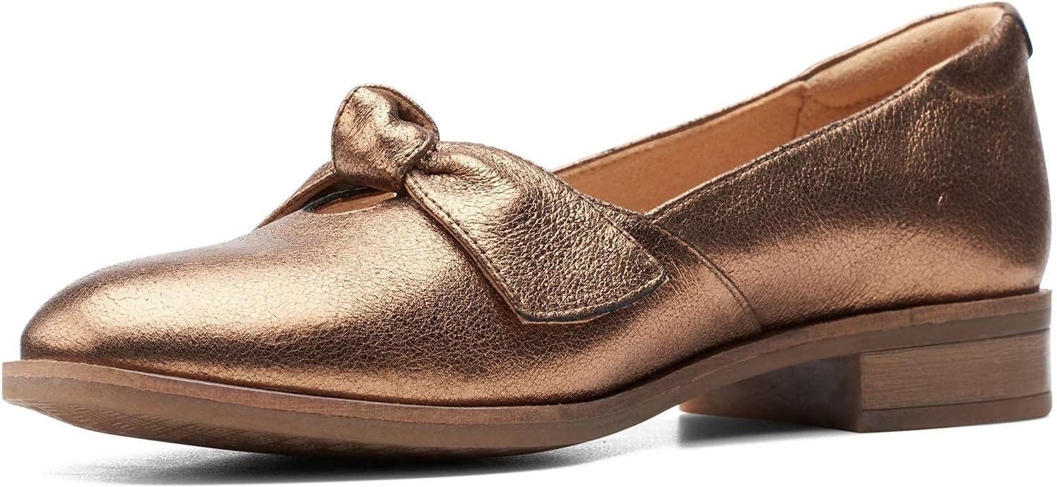 Clarks Trish Wave Women's Loafer, Metallic, 7.5 W