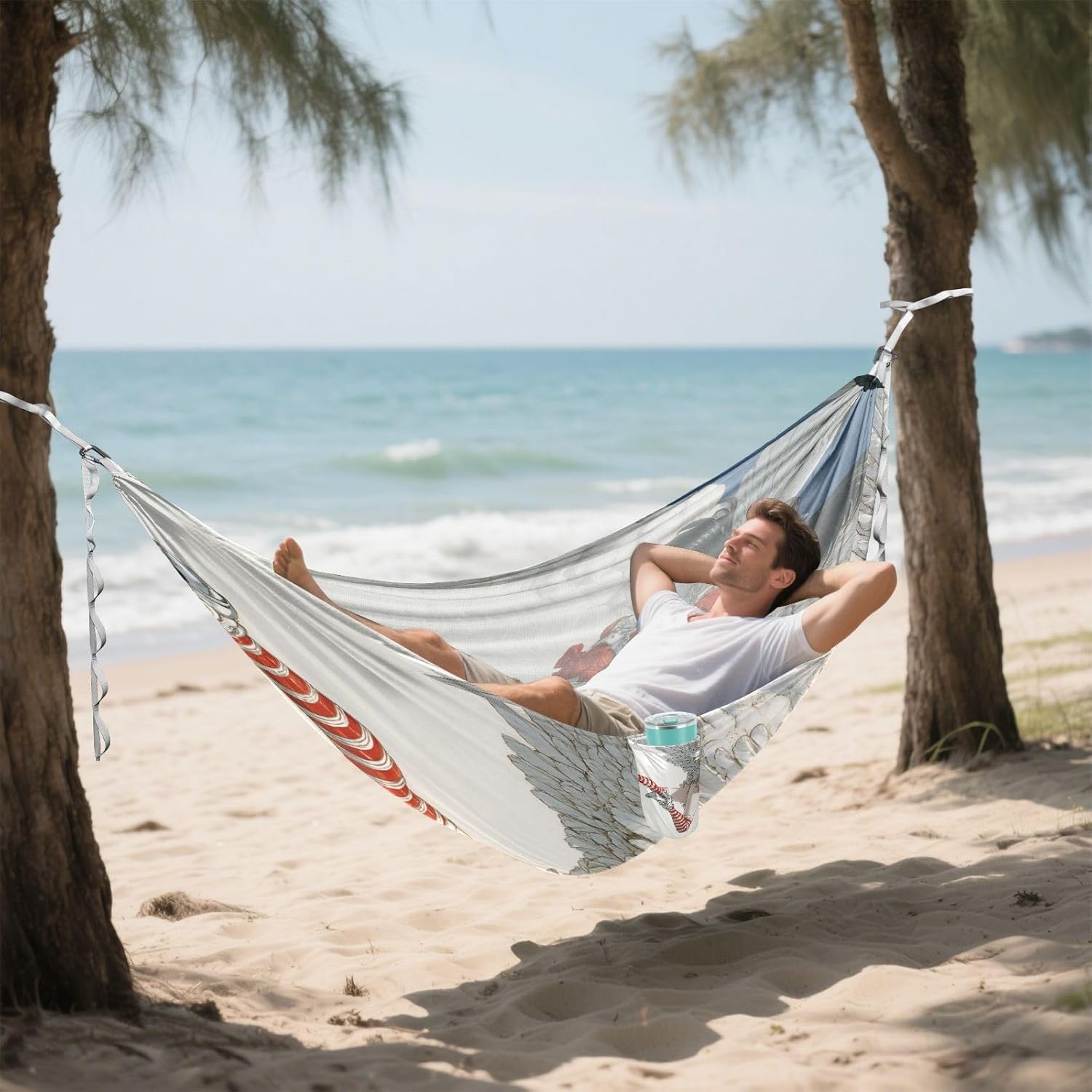 80s Anime Girl Camping Hammocks with Hanging Rope Hanging Hammock for Camping Travel Accessories