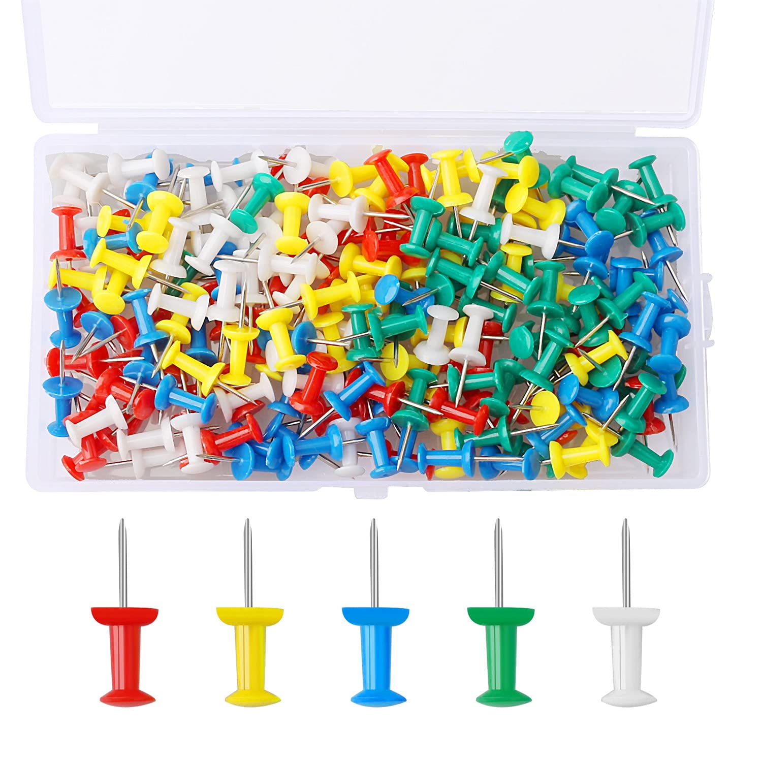 Buy 180PCS Drawing Push Pins, Thumb Tacks Coloured Push Pins for Cork