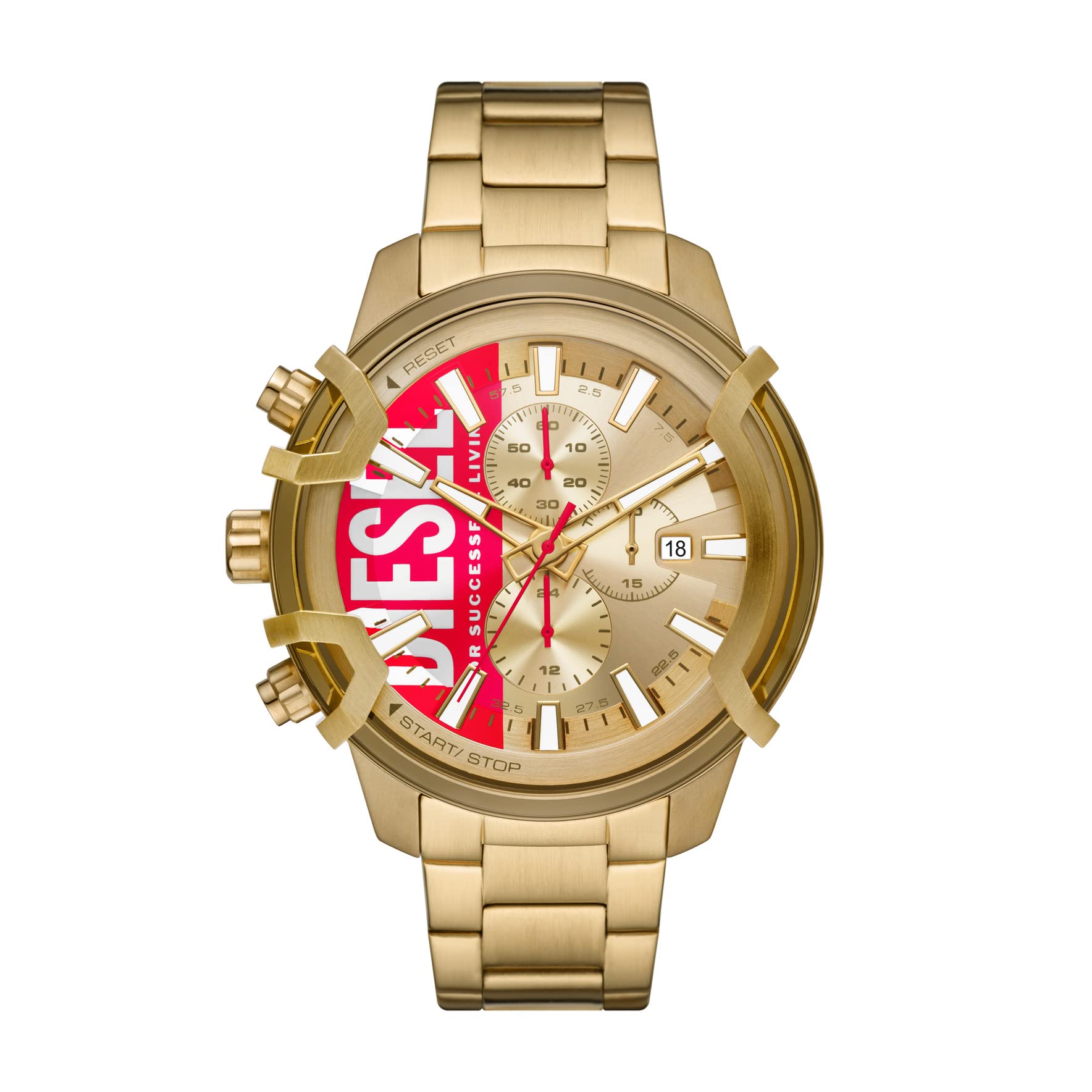 Diesel Griffed orologio da uomo, Movimento al quarzo/cronografo con cinturino in silicone, acciaio inossiorologio dabile o pelle