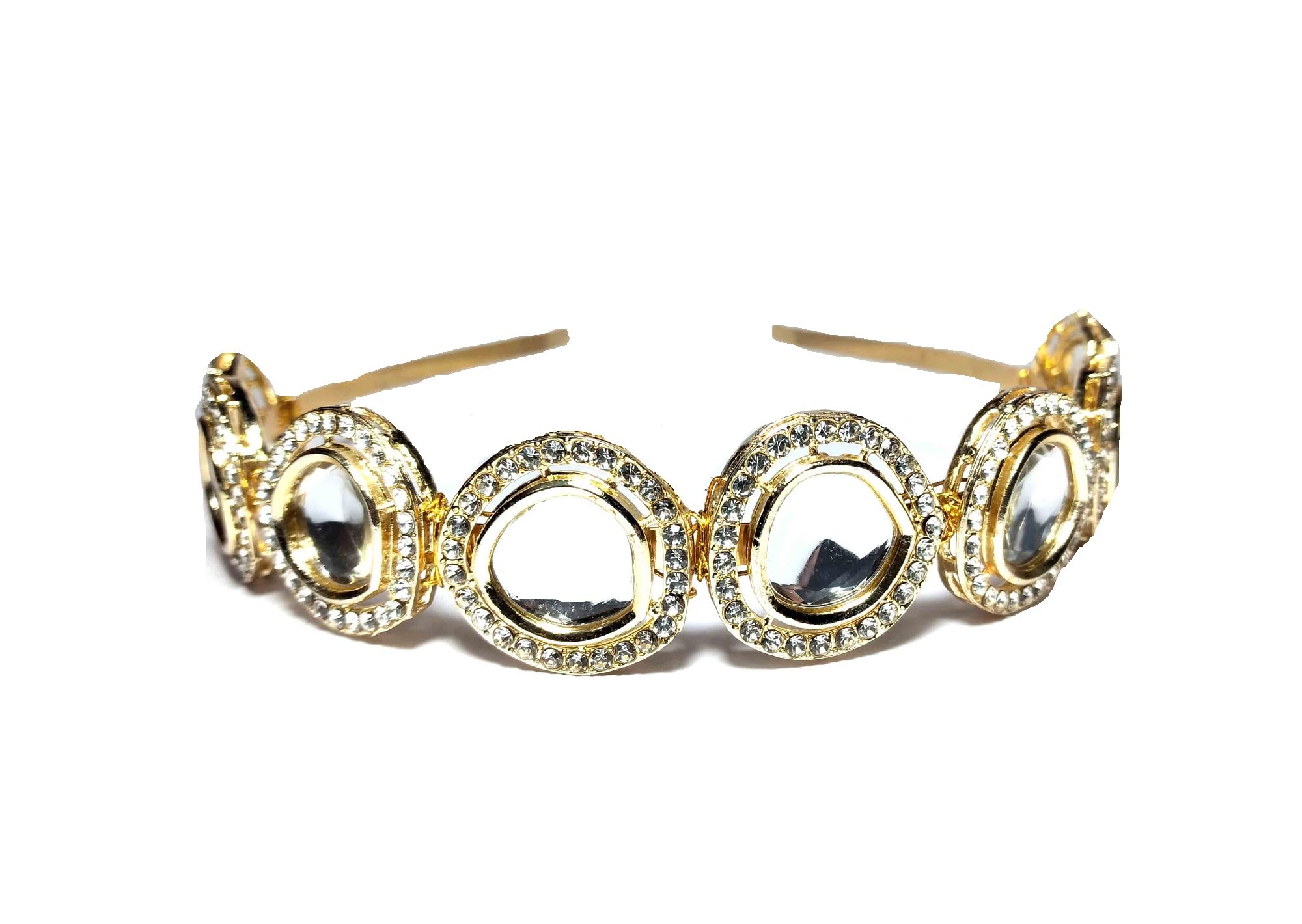 Pinoozclub Kundan Gold Plated Hair Band for Women and Girls/Bride (Diamond HB) (B0C8NZ3R5M) Amazon Price History, Amazon Price Tracker
