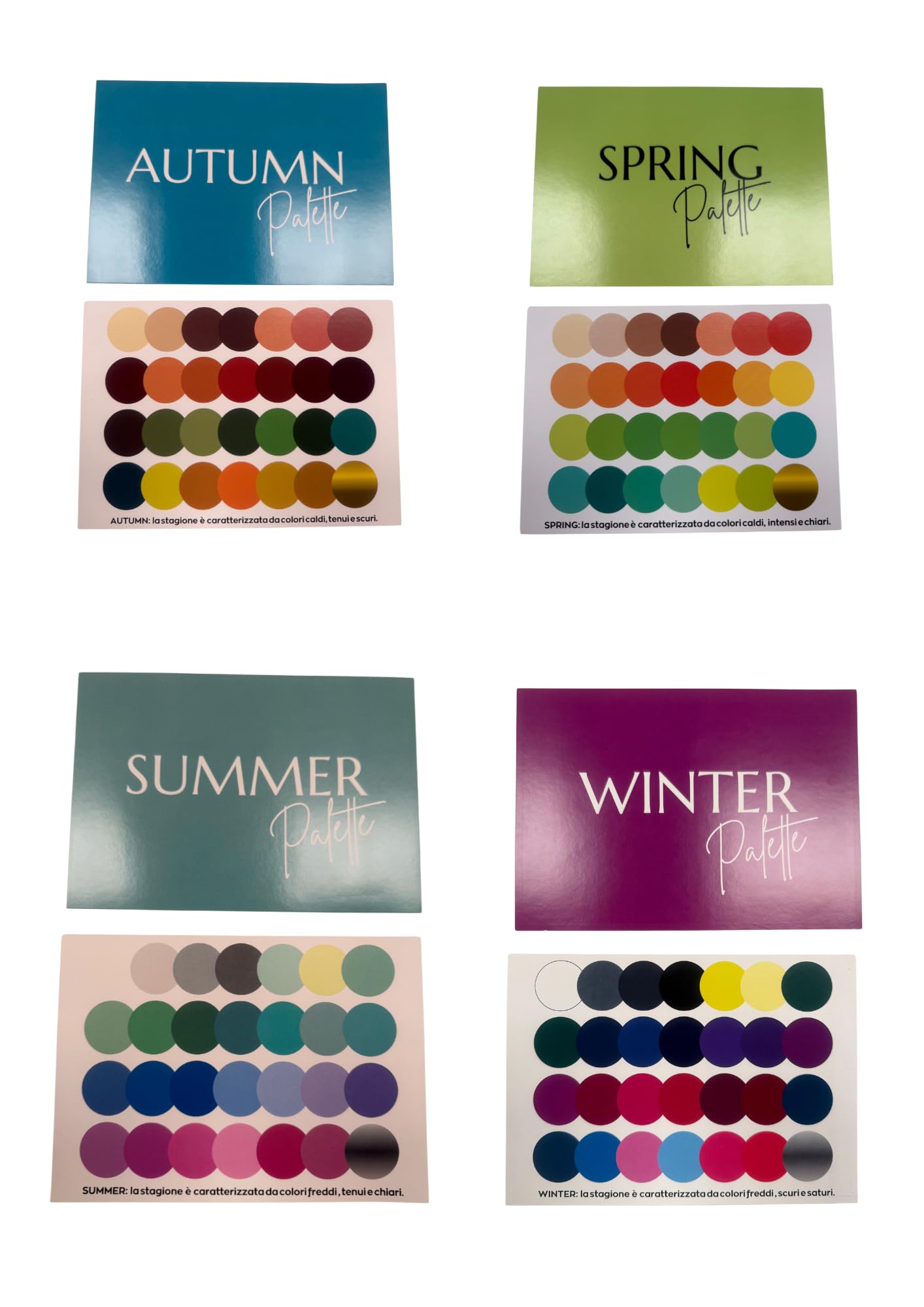 Palette Armocromia Macrostagioni - Formato MAXI - Set da 1 e Set da 5 - Winter, Summer, Autumn, Spring/Maison Image Academy (SPRING - 1 PALETTE)