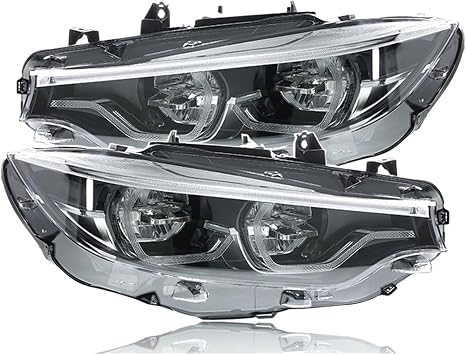 2PCS Car Lights Compatible with BMW F32 LED Headlight 2012-2019 F36 F80 F33 DRL 425i 428i 430i 435i Signal Head Lamp Automotive Accessories2013-2015 9 pins
