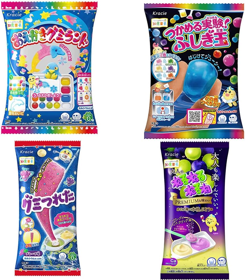 Ninjapo Neruneru Colorful Peace Japaneese DIY Assortment 4pcs Kracie Children Snack Food