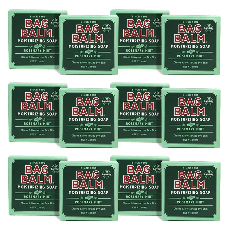 Bag Balm Sabonete em Barra com Aroma de Alecrim e Hortelã, 12 unidades de 111 g