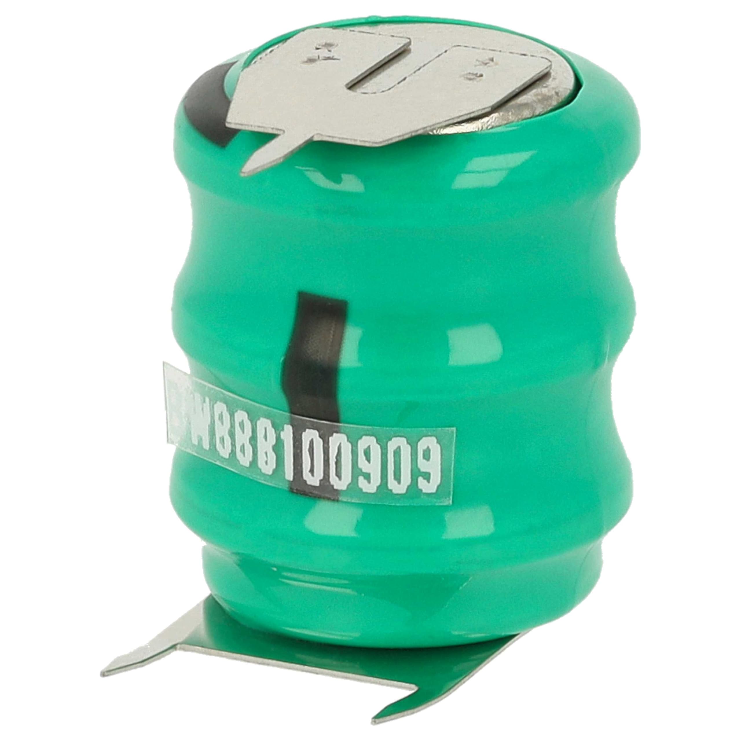 vhbw 100x NiMH Batería de botón de Repuesto Tipo V80H 3 Pines 80 mAh 3,6 V Compatible para lámparas solares, etc.