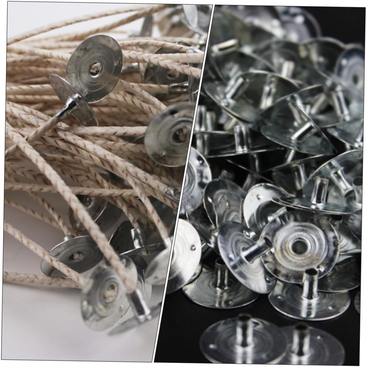 1200pcs Metal Candle Wick Tabs for Wick Stand Base for Crafting Easy to Use Metal Candle Holders for Making Projects