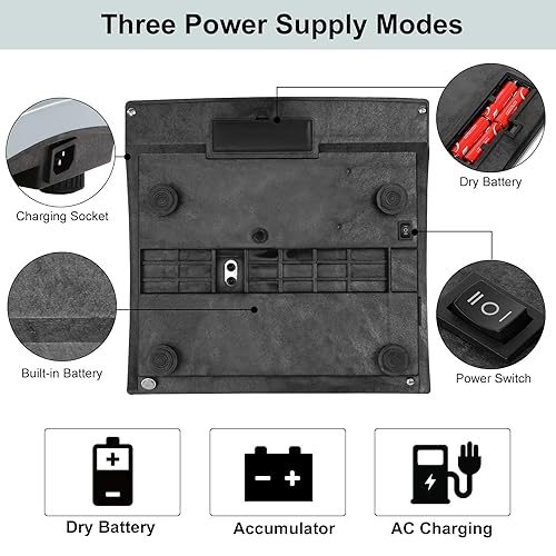 Miniatura 7 de Báscula de cálculo de precios de 66 lb30 kg de doble LCD digital comercial con plataforma de acero inoxidable, báscula comercial recargable de