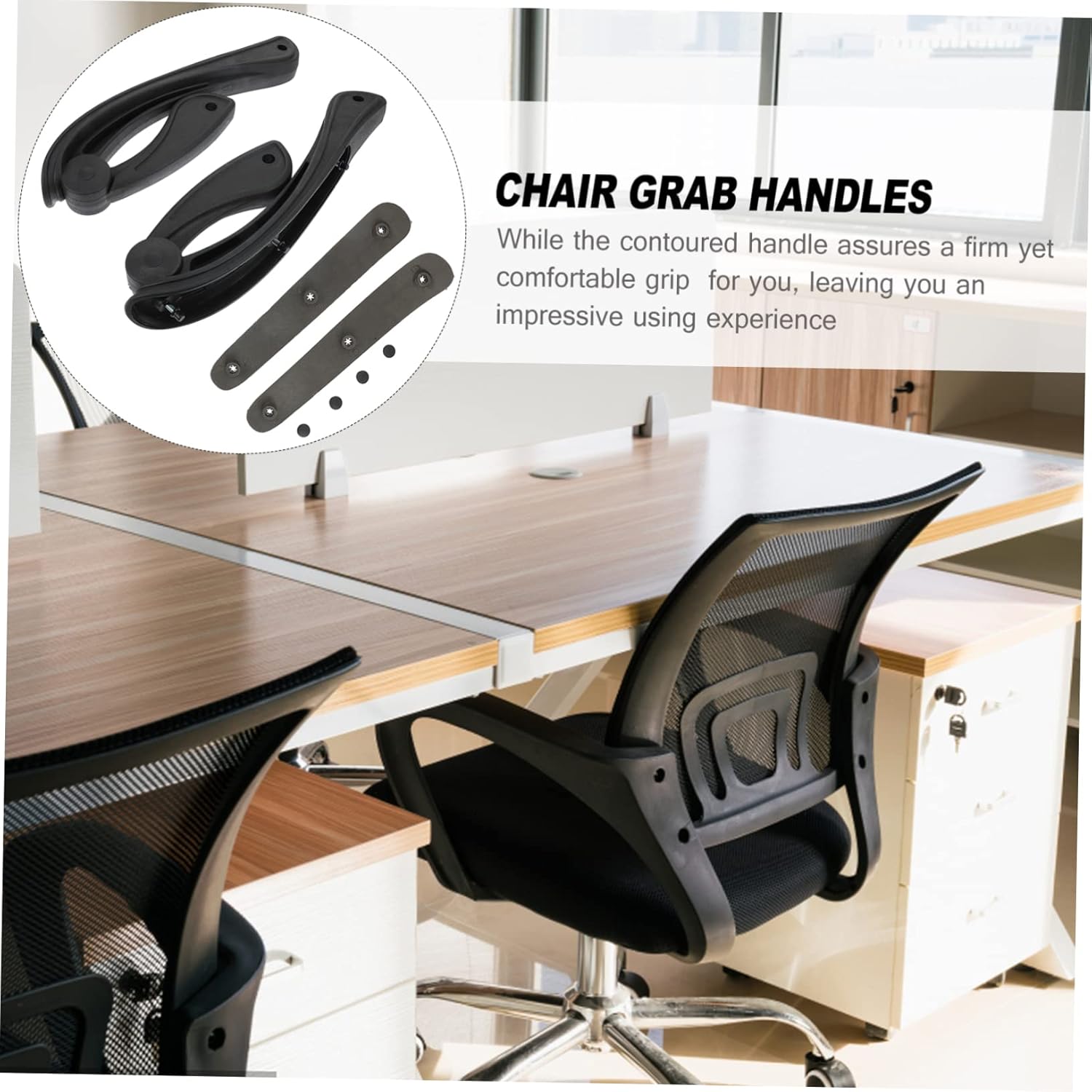 ARTIBETTER Swivel Chair Armrests for Office Adjustable Grab Handles 1 Pair Ergonomic Armrests for Office Chair Replacement Arm Rests Easy Installation
