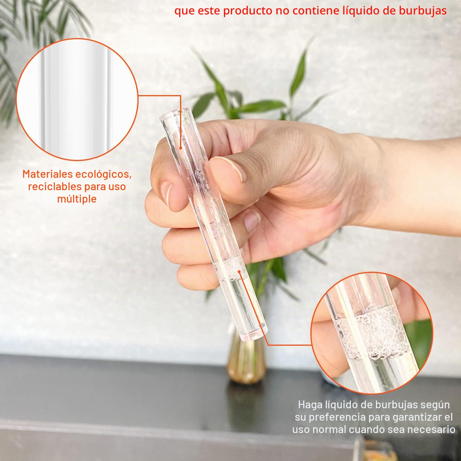 Gvolatee 48 Juego de pompas de jabón para Boda en Blanco sin líquido de Burbujas, con asa de corazón, Encantador para Boda, Bautizo, cumpleaños, Compromiso, Fiesta no Contiene líquido de Burbuja