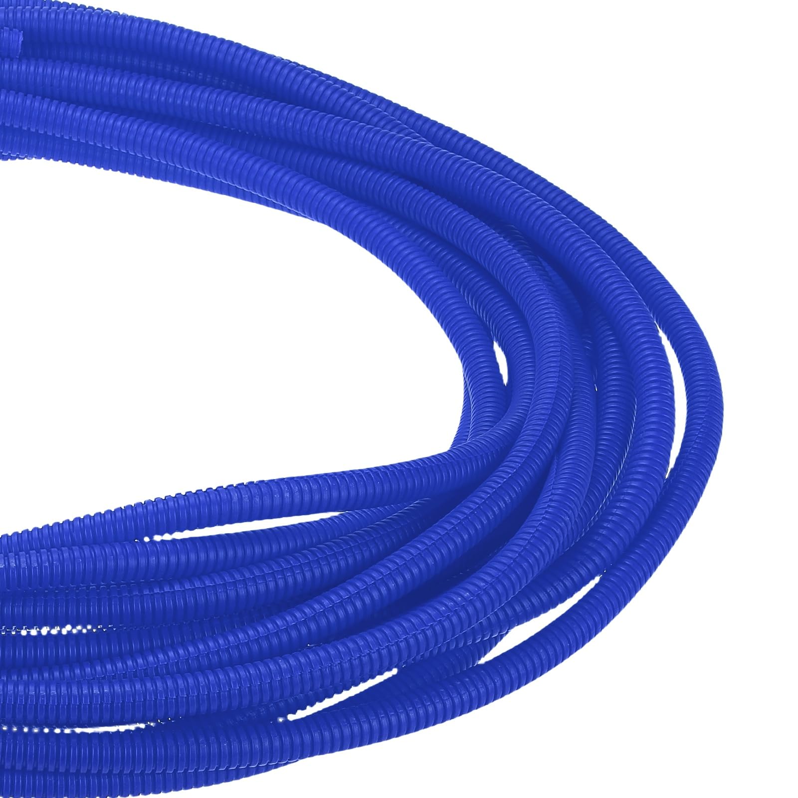 DMiotech 50ft Wire Loom Split Tubing 3/8 Inch, Cord Protectors from Pet Flexible Conduit Cable Management for Office Home Garden, Blue