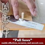 SUIZAN Flush Couper la scie 5" - Outils professionnels de travail du bois à la scie à main à double bord de Ryoba
