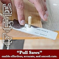 Vista 3 de SUIZAN Sierra de corte al ras de 5 pulgadas, sierra de mano profesional japonesa Ryoba de doble filo, herramientas para trabajar la madera