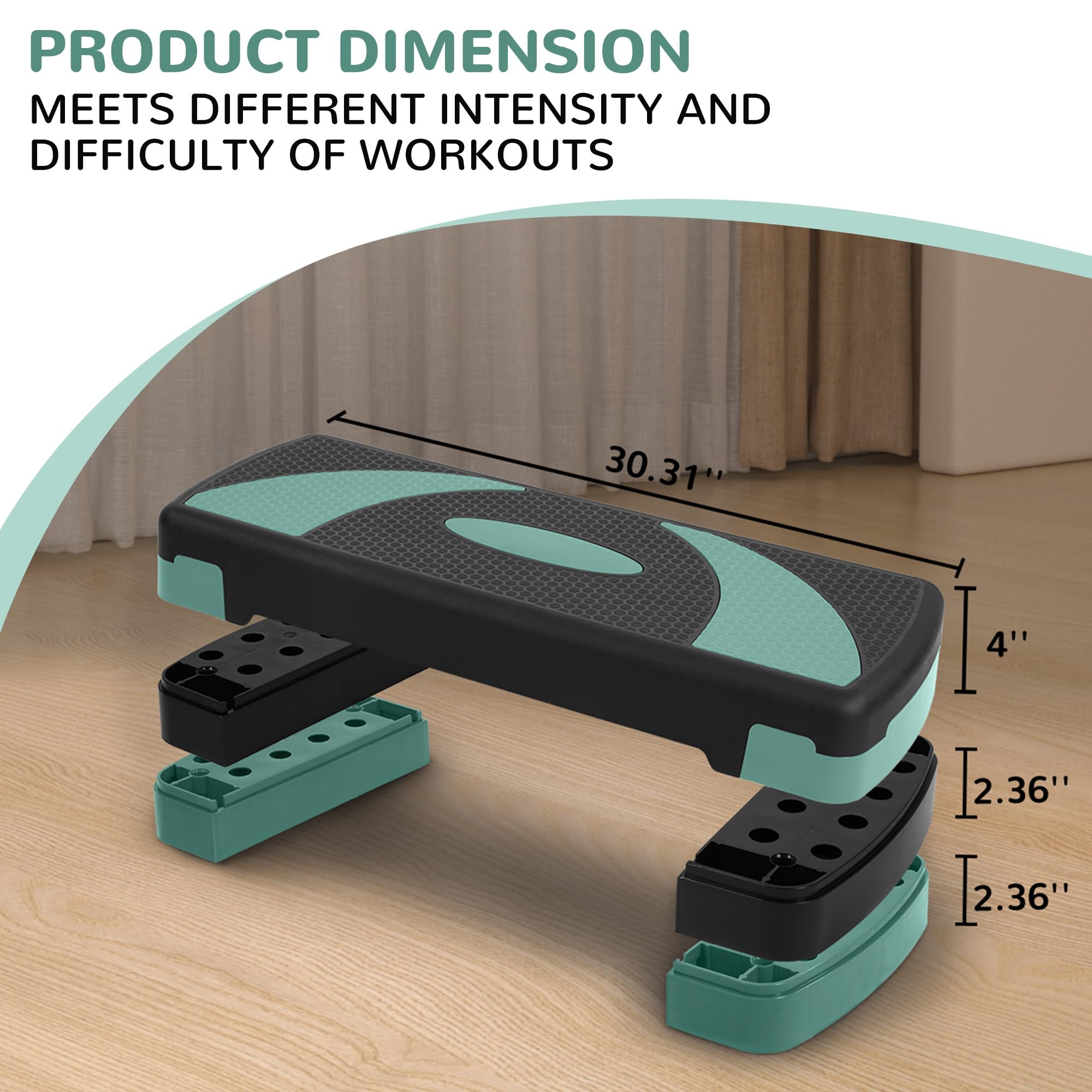 Snapklik.com : Aerobic Step Platform, 3 Levels Adjustable Height ...