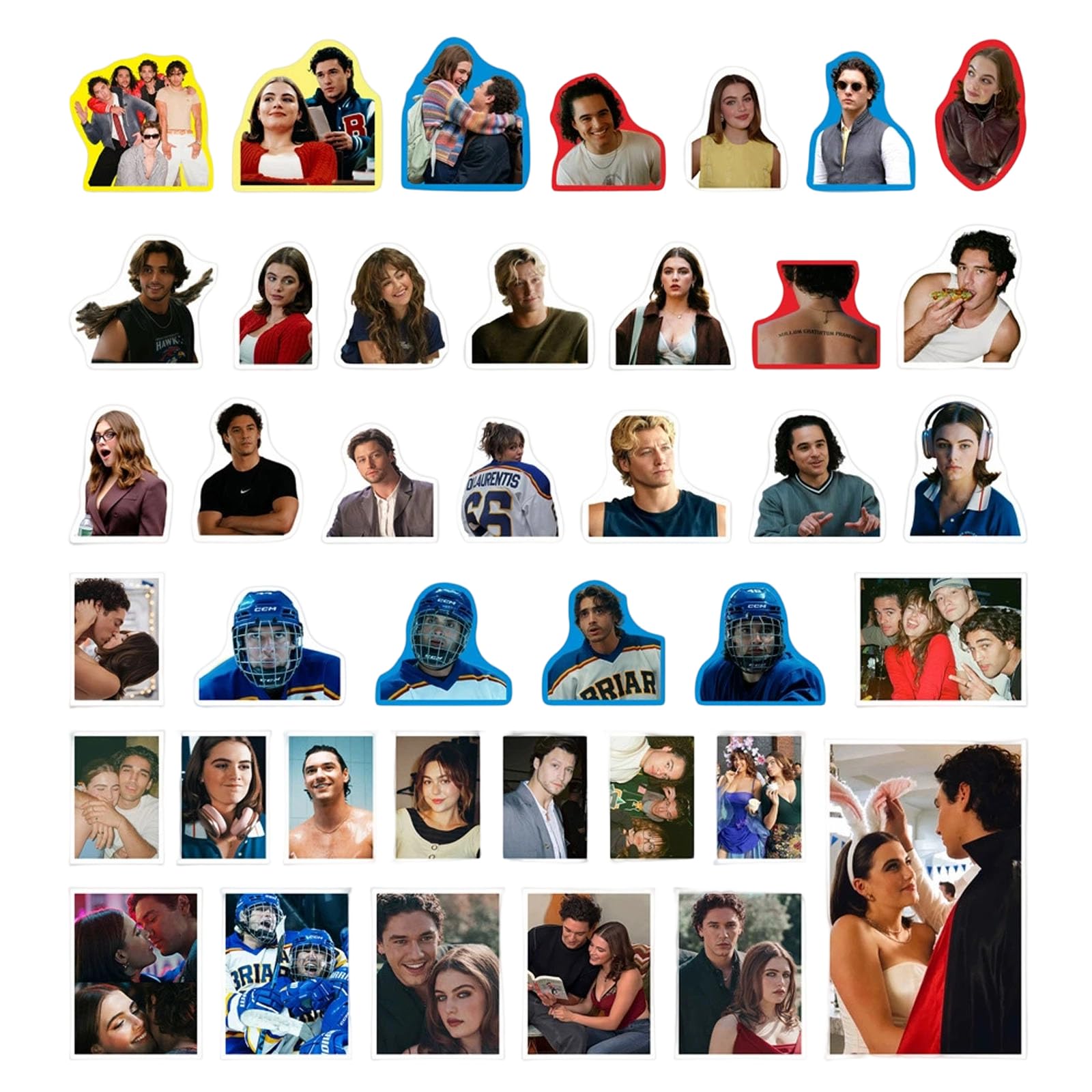40PC Off Campus Hockey Stickers Hockey Theme Briar U Stickers Character Hannah/Graham 44/Logan 22/Tucker 46/Dean 66 Poster Picture Min Sticker Waterproof Vinyl Decals Off Campus Merch for Fans — image 1