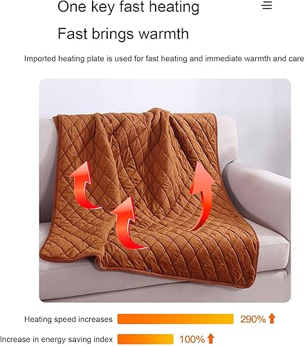 Miniatura 7 de Almohadilla térmica USB cuadrada manta eléctrica de color sólido, calentador de rodilla de mano, Textiles para el hogar, 29.5 x 47 pulgadas