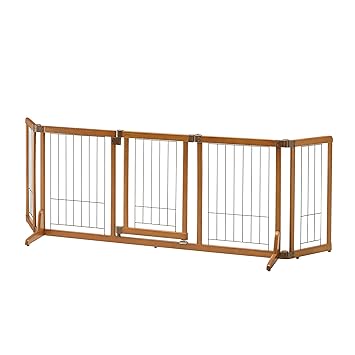 Richell Wide Premium Plus Gate Mini, for Small Dog, Fit Openings from 55?�? to 72?�? Wide