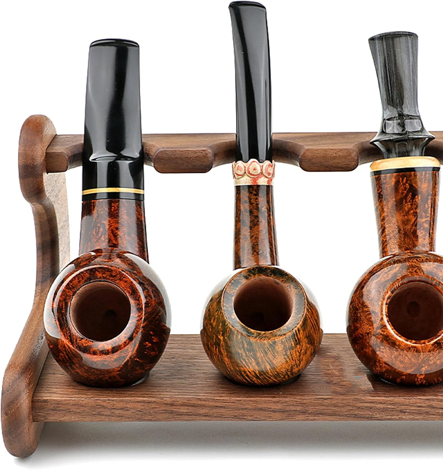 Smoking Pipe Stand Display Rack Holder, Portable Tobacco Pipe Stand for 5 Smoking Pipes, Tobacco Pipe Rack Holder Fit Most Pipes