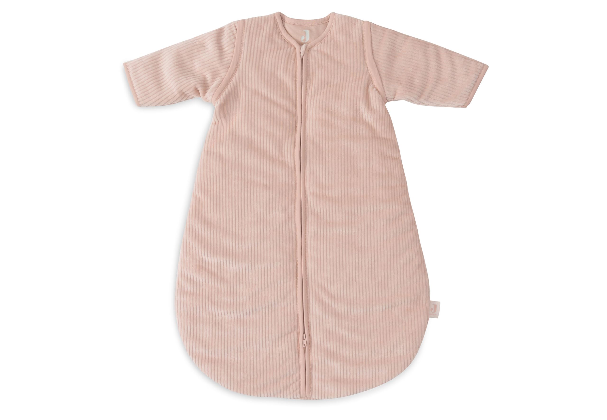 Jollein Schlafsack Baby Rund - Velvet Rib, Wild Rose - 70 cm - Baumwolle, Polyester - 2.0 bis 3.0 TOG - Abnehmbare Ärmel - Oeko-TEX Zertifiziert - Baby Schlafsack