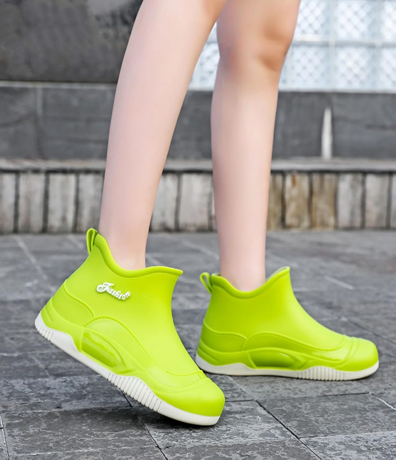 Short Rain Boots for Women Waterproof, Women's Ankle Rubber Boot for Garden Farm Lightweight Fashion