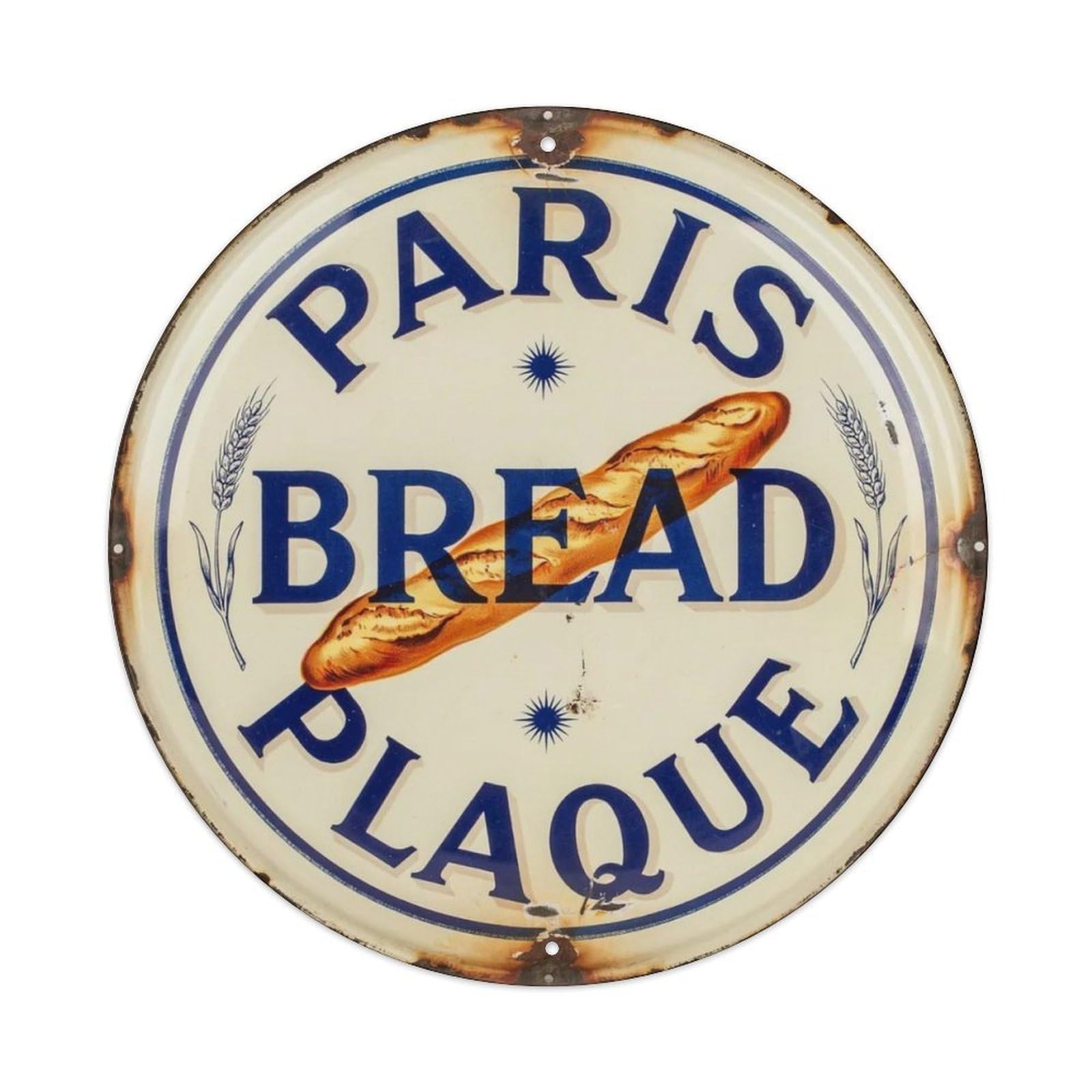 Paris-Bread-Plaque Metal Tin Sign Plaque