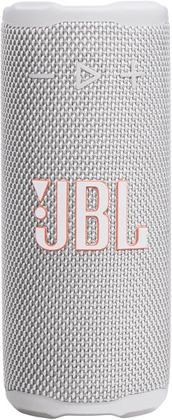 JBL Grip, Kompaktowy Głośnik Bluetooth, Biały | JBL Pro Sound i AI Sound Boost, do 14 h Odtwarzania, Wodoodporność IP68,