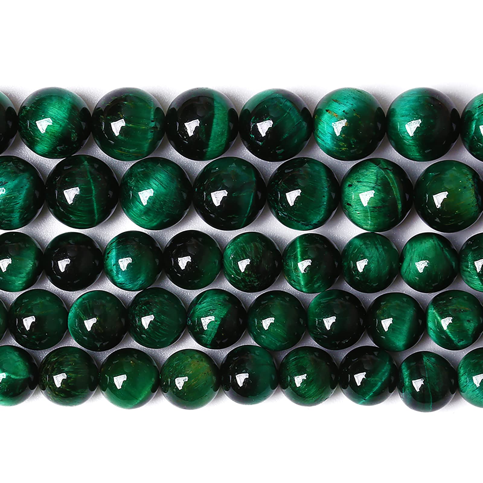 88pcs 4mm Natural Green Tiger Eye Stone Beads for Jewelry Making Bracelet Accessories Chain 15 Inch Healing Crystal Energy
