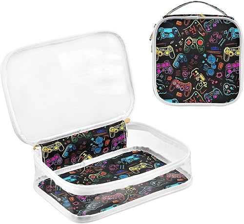 Miniatura 3 de Funny Gamepad Clear Toiletry Bag for Traveling,2 Pack Makeup Cosmetic Bag with Zipper,Travel Bag for Toiletries,Travel Essentials 21215024