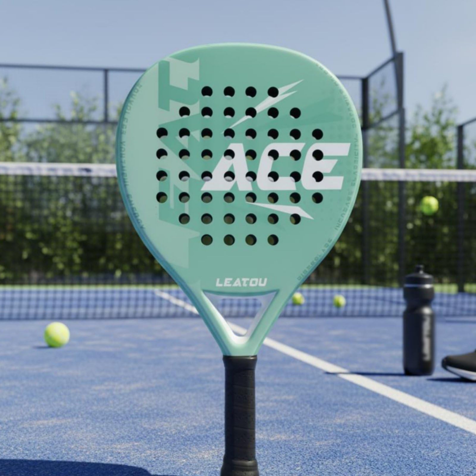 Amagogo Borsa Padel Racchetta Borsa da Racchette Zaino Custodia in Carbonio con Area Dolce Amplificata per Precisione E Comfort Impugnatura Adatta a