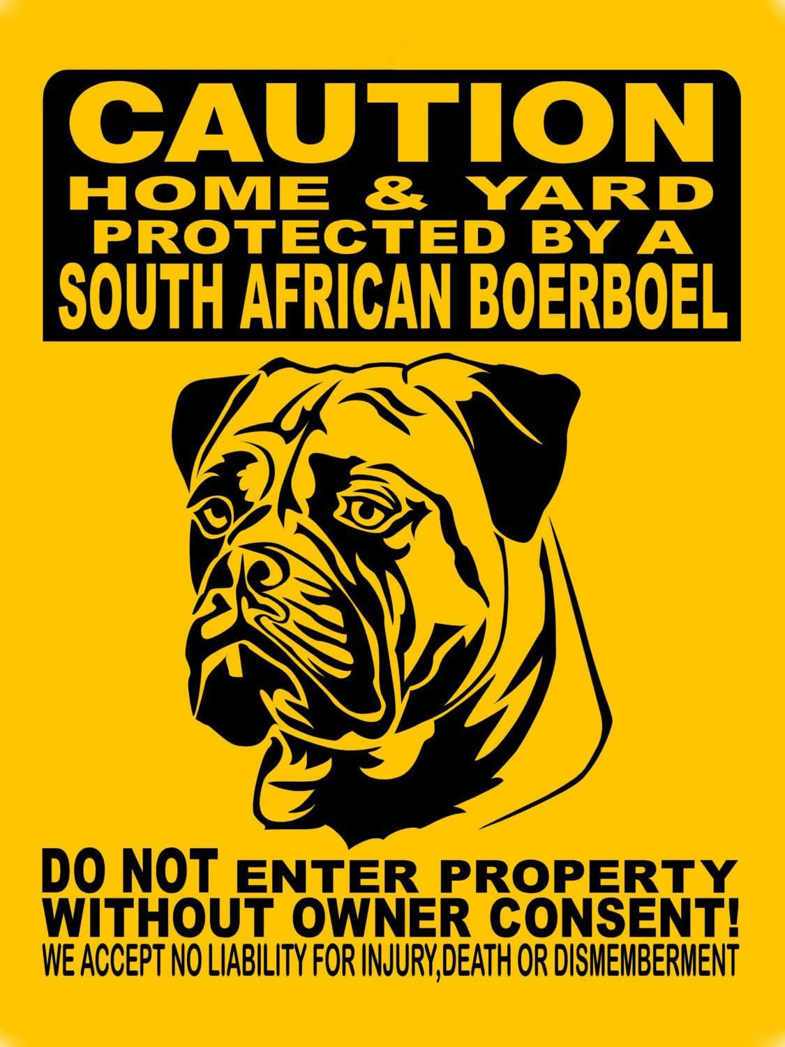 Preeklen Tin Sign 060 Mental Sign South African Boerboel Dog Sign Vintage Aluminum Sign For Kitchen Home Coffee Wall Decor Metal Tin Sign 12X16 Inch