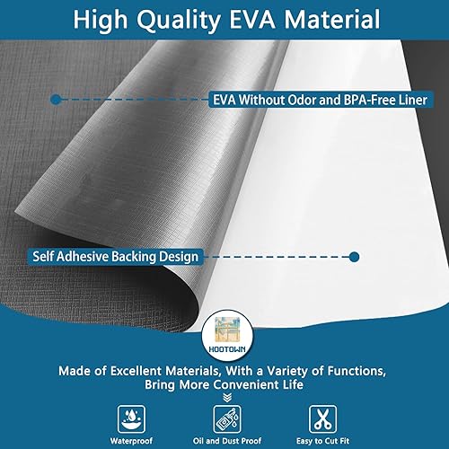 Miniatura 5 de Forro autoadhesivo para estantes, revestimiento de cajón para despegar y pegar, revestimiento impermeable para decoración de contacto con textura de