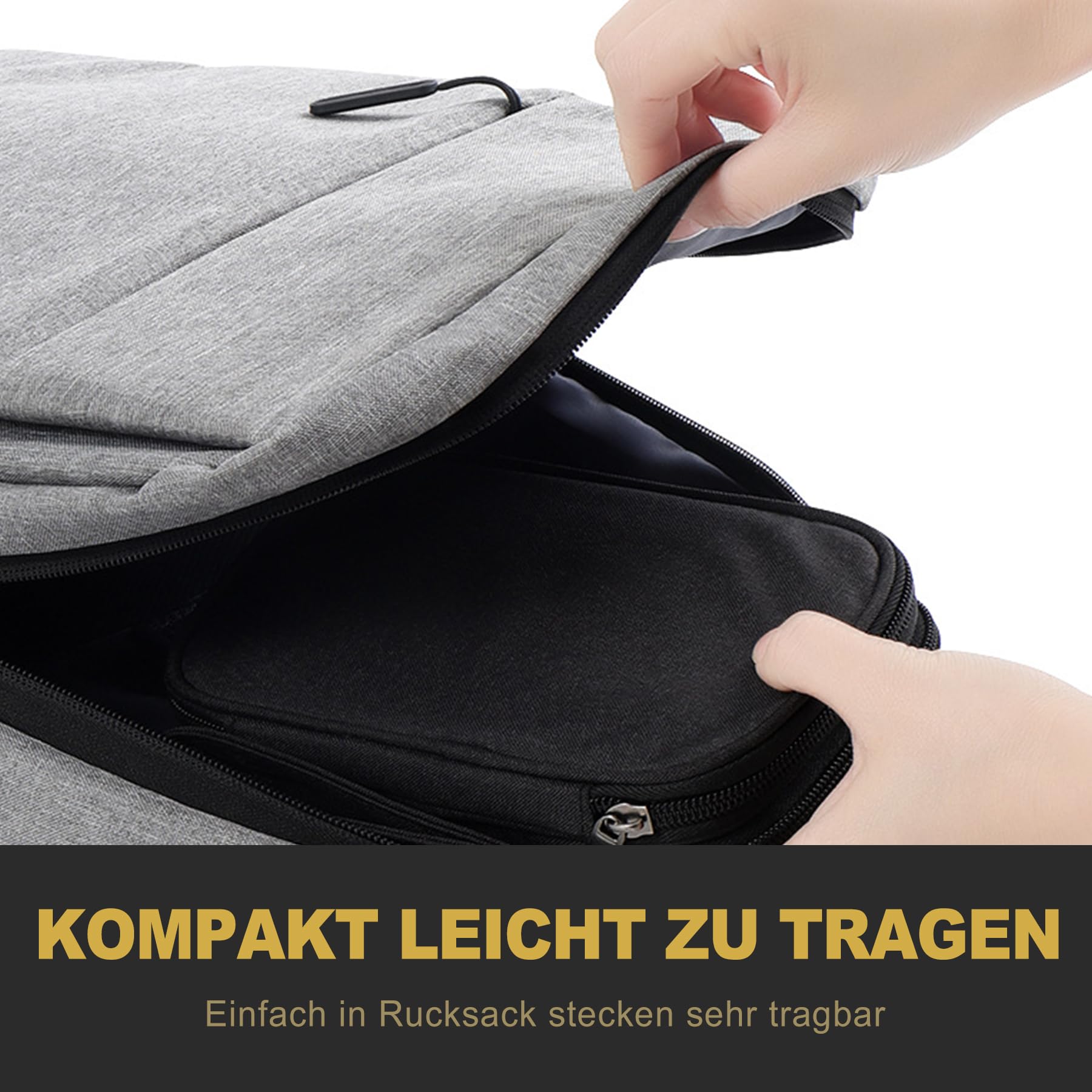 Elektronik Organizer Tasche Doppellagig Kabeltasche für Reise Zubehör Wasserdicht Tech Pouch für Kabel Ladegerät Powerbank Kompakt Tech Kit für Herren Damen