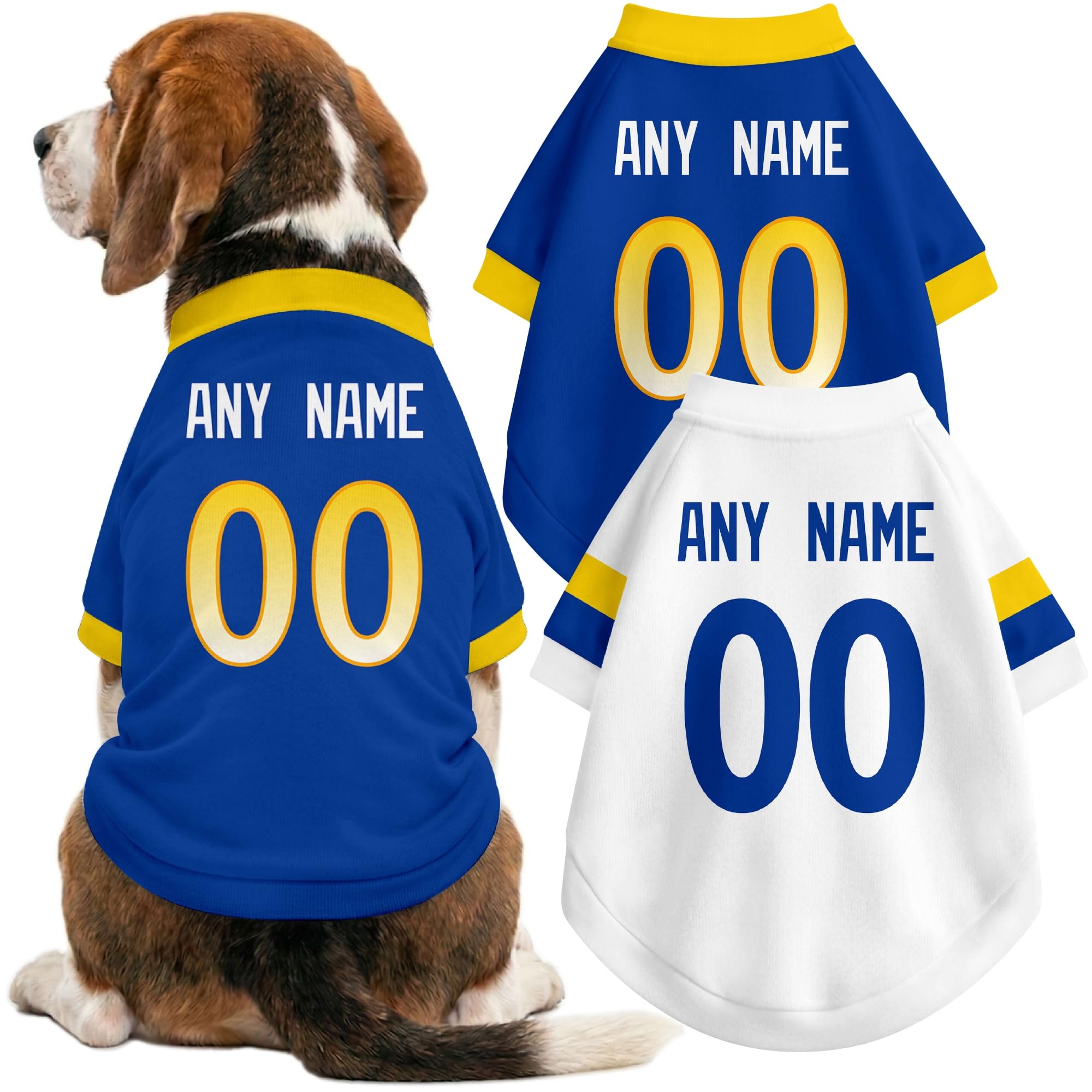 Los Angeles R Dog Clothes Custom Name Number T Shirt for Dog Gifts