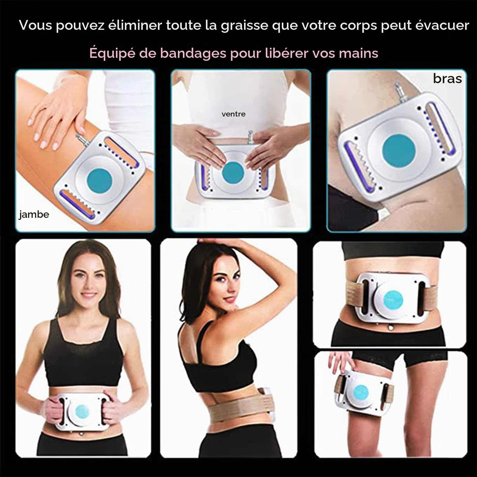 Machine De Cryolipolyse Ceinture De Brûleur De Graisse Machine Portative D'enlèvement De Graisse De Congélation, Machine De Mise en Forme du Corps, Massage des Graisses pour Amincir Le Ventre