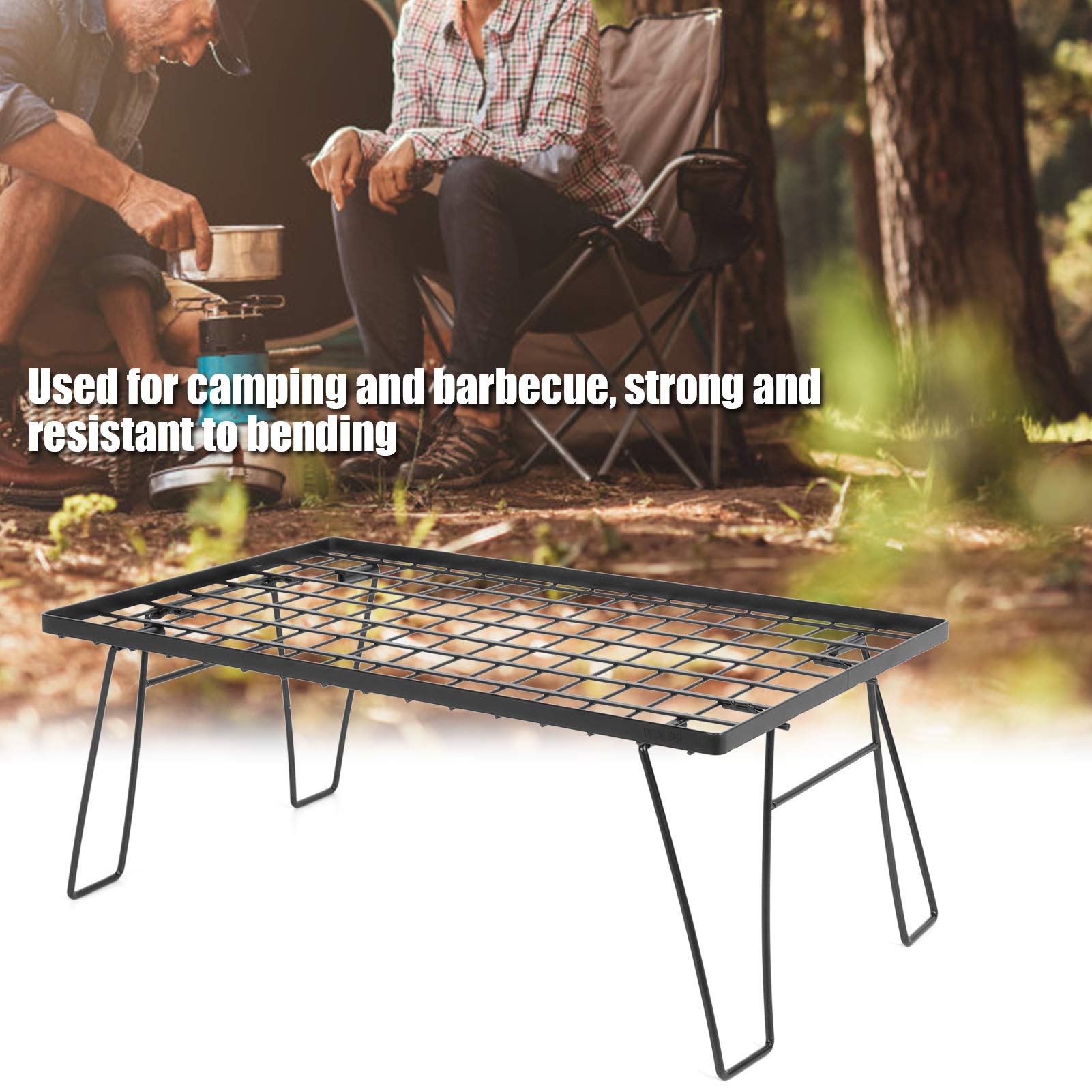 Tavolo da barbecue pieghevole portatile Mini accessori per griglia da campeggio con scolapiatti per picnic all'aperto, barbecue, escursionismo in campeggio