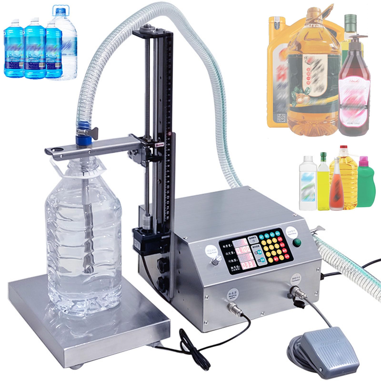Liquid Filling Machine 50g-30kg Digital Bottle Filler For Dish Soap