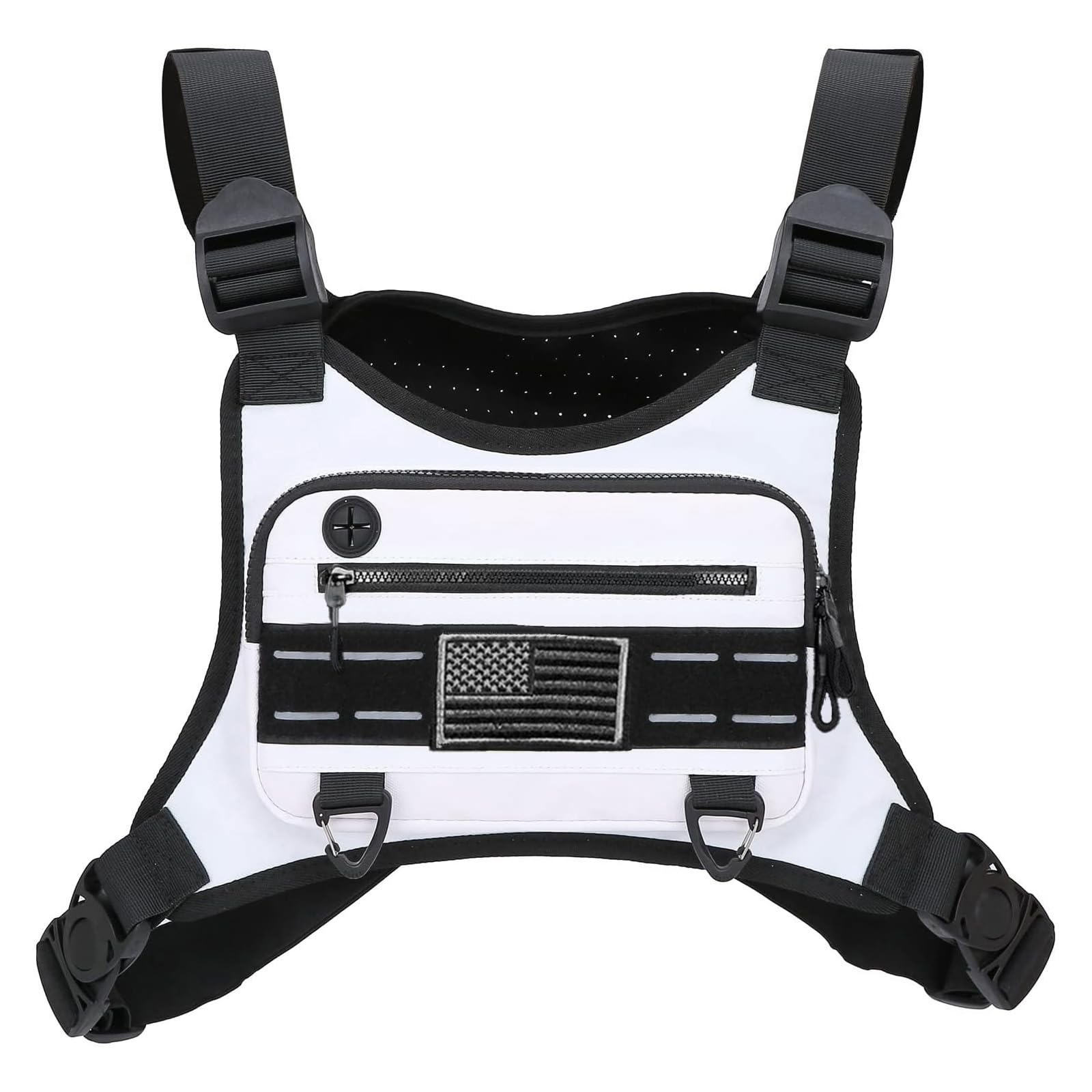 GAZJYUSP Outdoor Sports Chest Bag for Men and Women, Chest Pack For Running, Hiking, Cycling, EDC Travel Chest Pack Rig, Water Resistant Lightweight