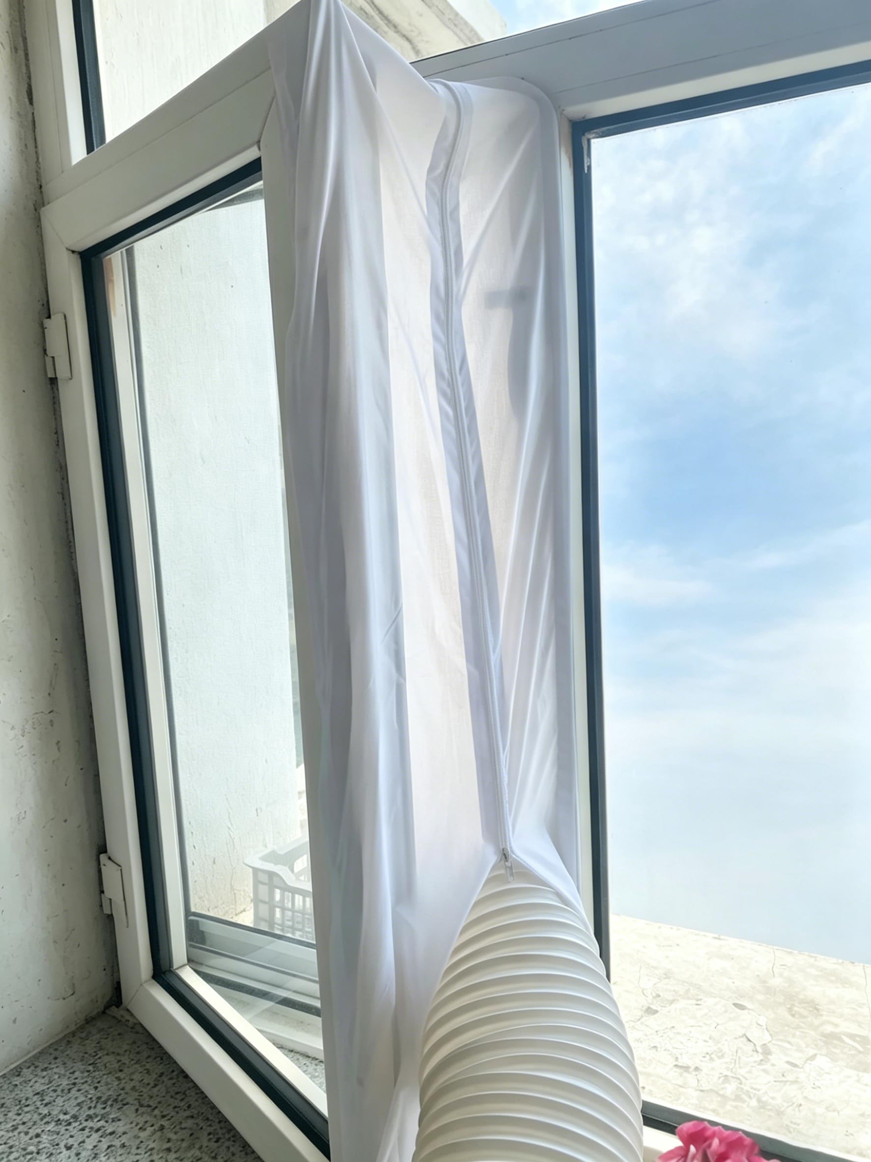 VOLIKRA Window Seal For Portable Air Conditioner Casement Window, Window Seal for AC Unit, Sealing AC Vent with Zip Waterproof (300 CM)