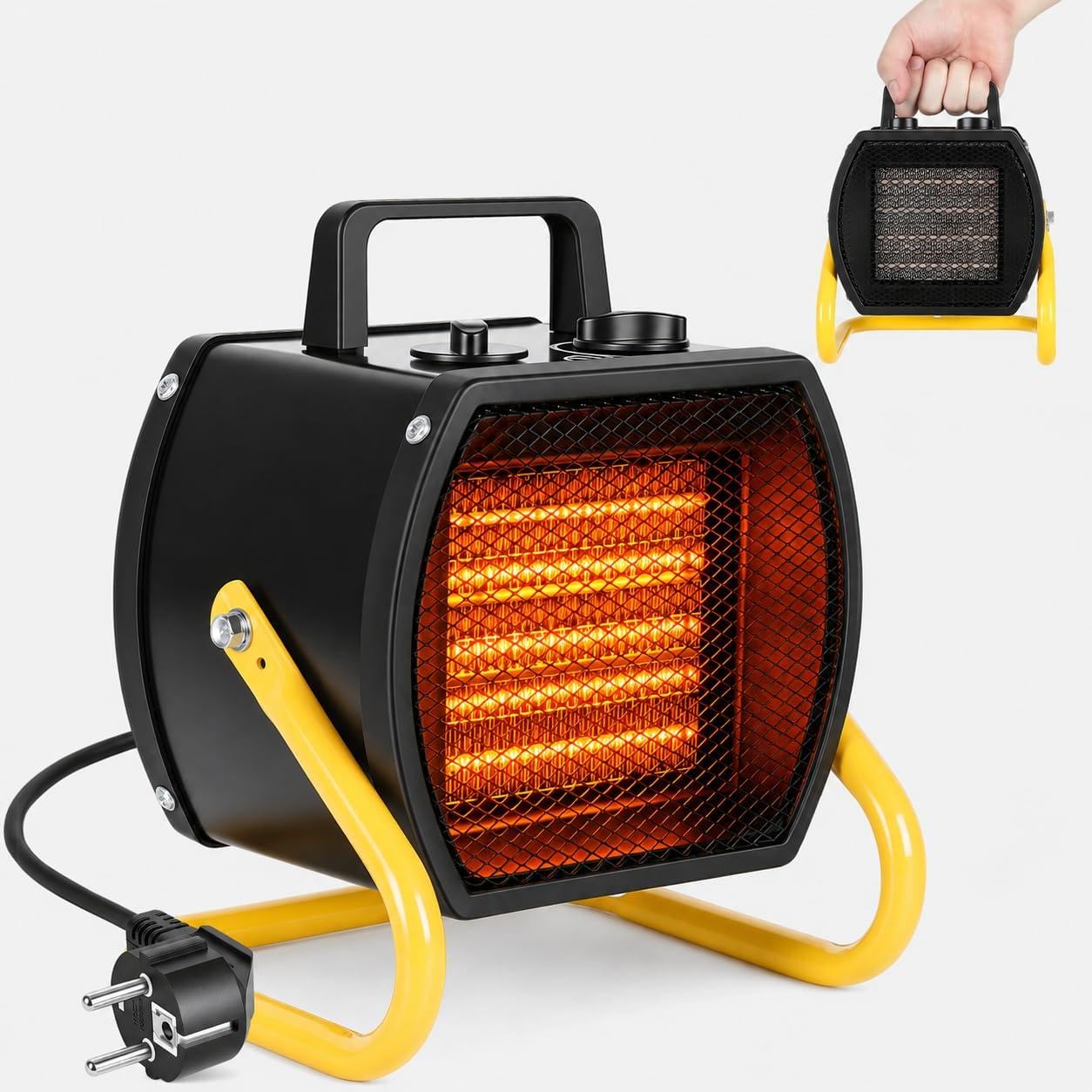 Calefactor de 2000 W PTC, calefactor de construcción con