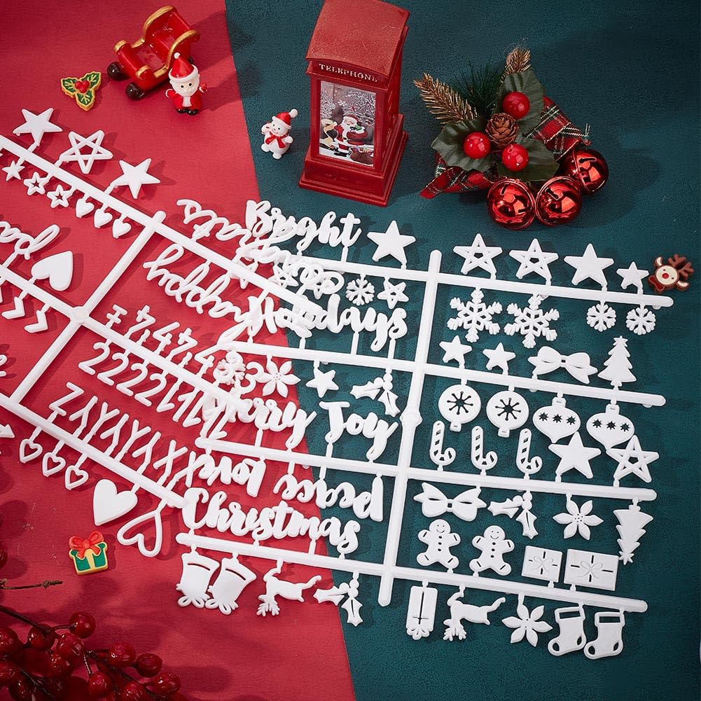 GORGECRAFT 127Pcs 2 Styles Felt Message Board Accessories Boards Plastic Letters Word Sign Changeable Characters Set Numbers Symbols Creative Home - View #7