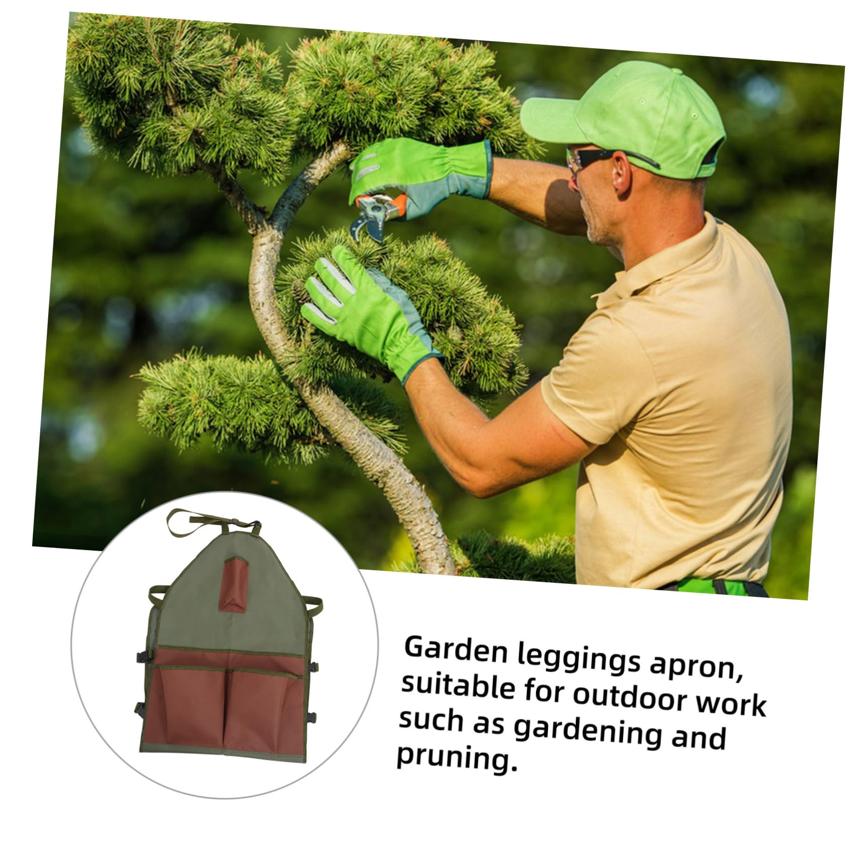 Delantal De Jardinería Oxford Con Múltiples Bolsillos Apto Para Recolección De Frutas y Verduras y Resistente Para Trabajo Al Aire