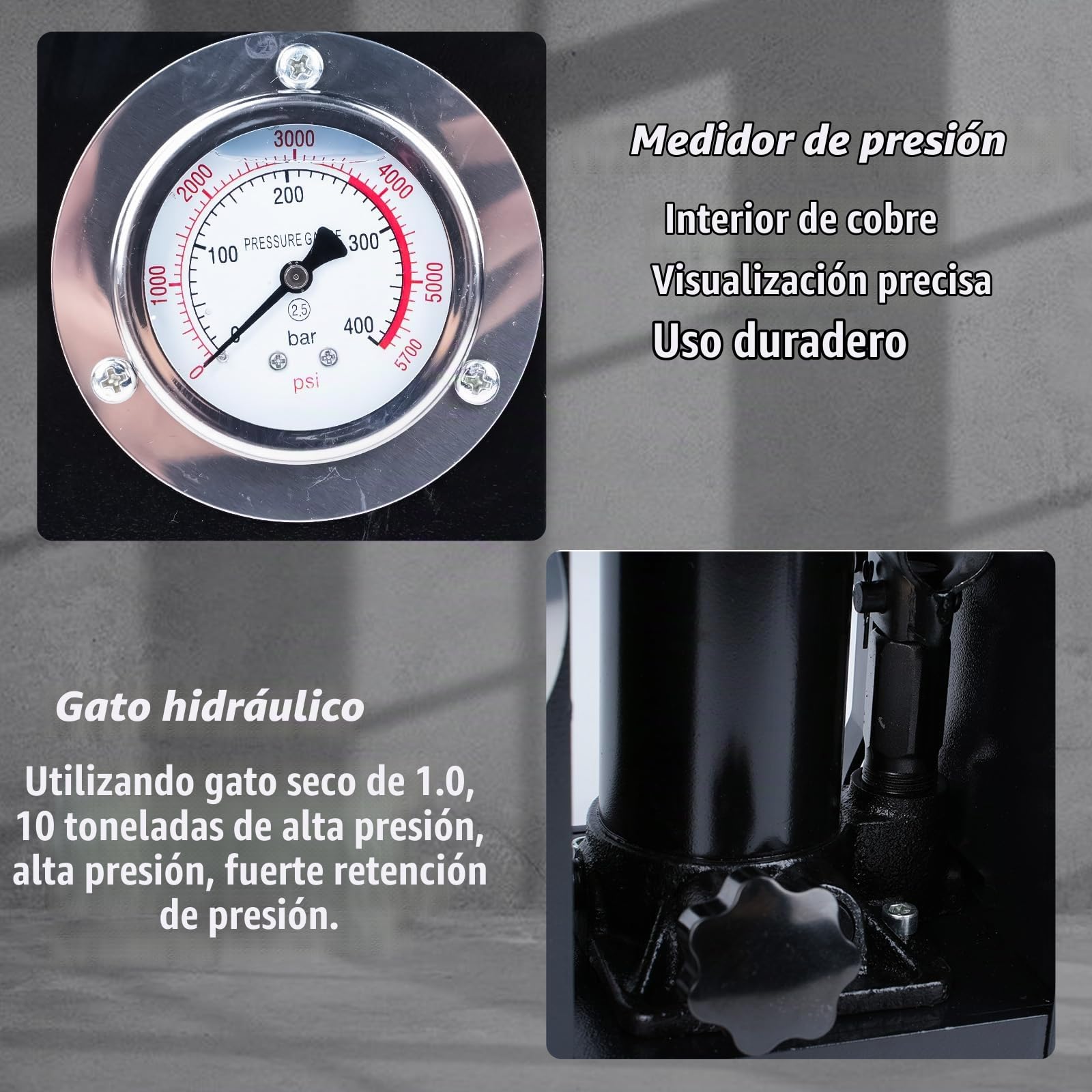 5T Prensa De Calor Hidráulica Manual, Máquina de extracción de colofonia de doble placa calefactora 6x12cm EU, Control De Temperatura Digital (0-250 °C), Para Hogar Y Comercial