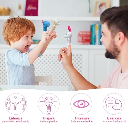 Miniatura 23 de Sealive Marionetas de dedo para niños pequeños de 1 a 3 años, marionetas de dedo para bebés y niños pequeños, juguetes de animales de felpa suave