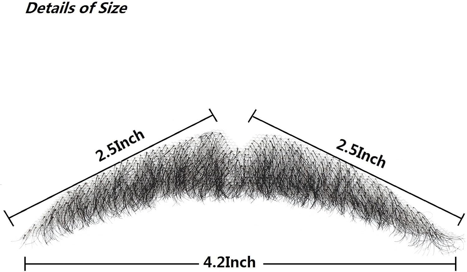 Fake Beard Human Hair Realistic False Facial Hair Full Hand Tied Lace Beard for Dressing Men Makeup