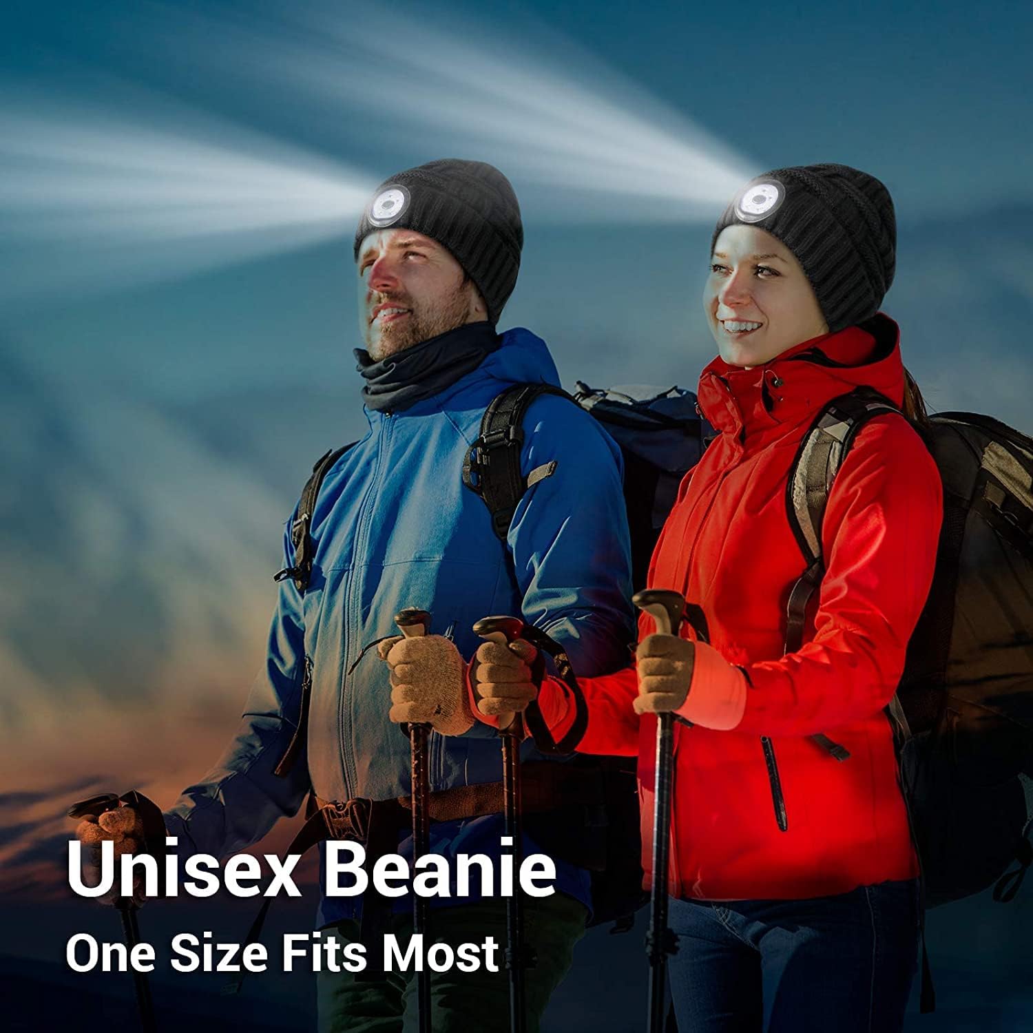 HIGHEVER LED Beanie Hat with Light: Christmas Stocking Stuffers for Men Adult Cool Gifts for Teen Boys Men Dad Winter Gifts - Image 5